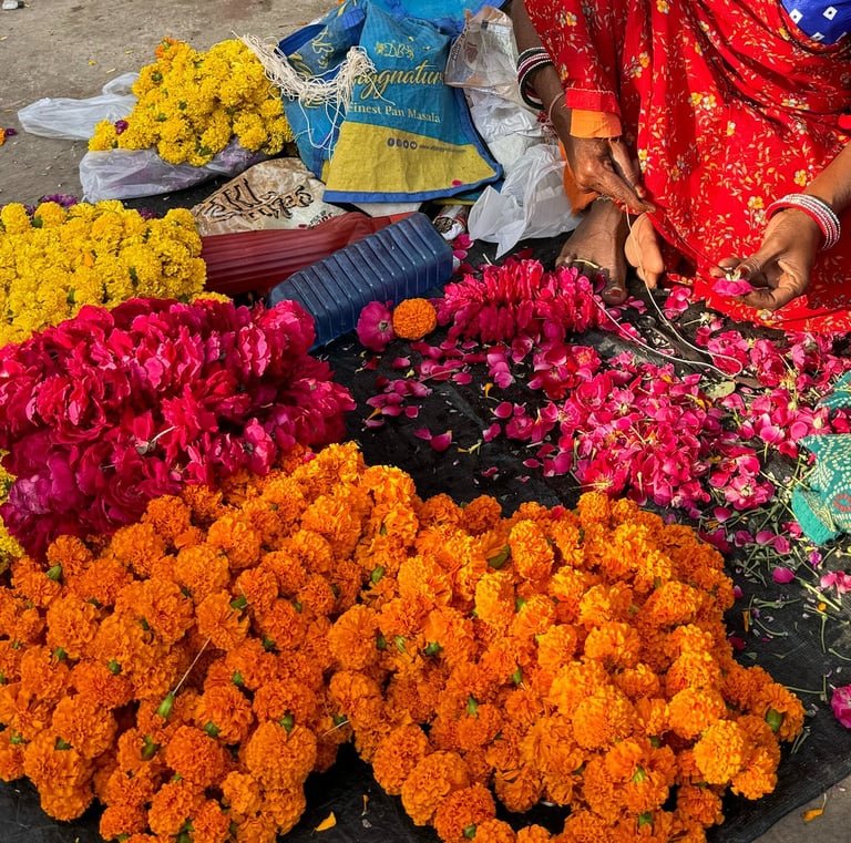Real Jaipur Morning Walk - Flower Market, Chai & Temple