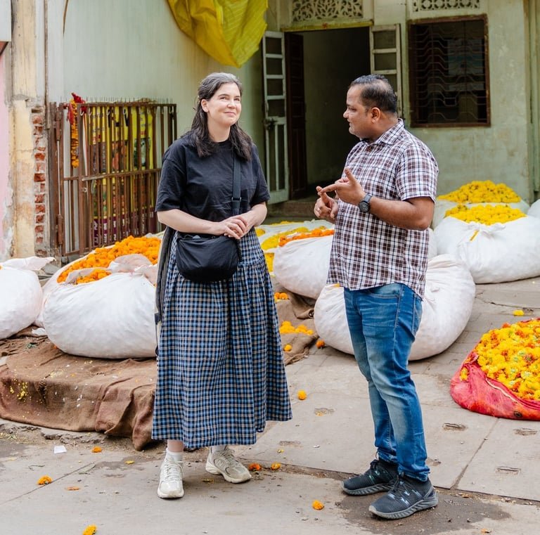 Real Jaipur Morning Walk - Flower Market, Chai & Temple